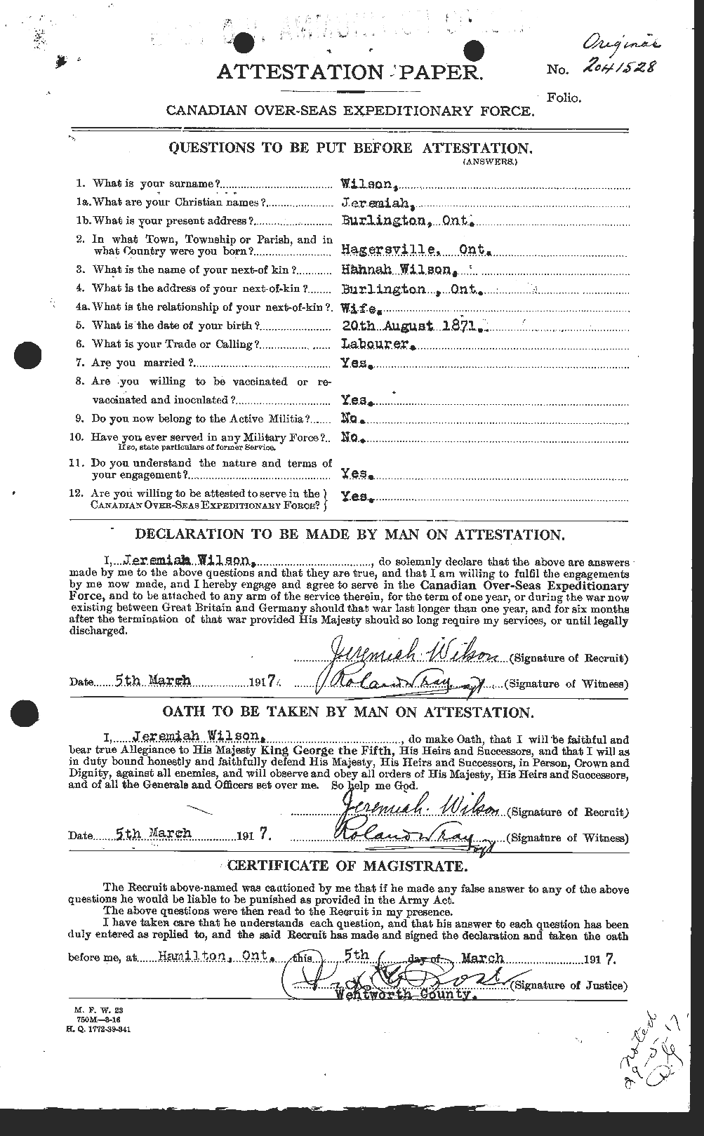 Personnel Records of the First World War - CEF 681521a