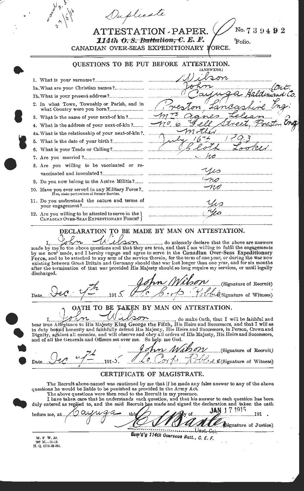 Personnel Records of the First World War - CEF 681571a