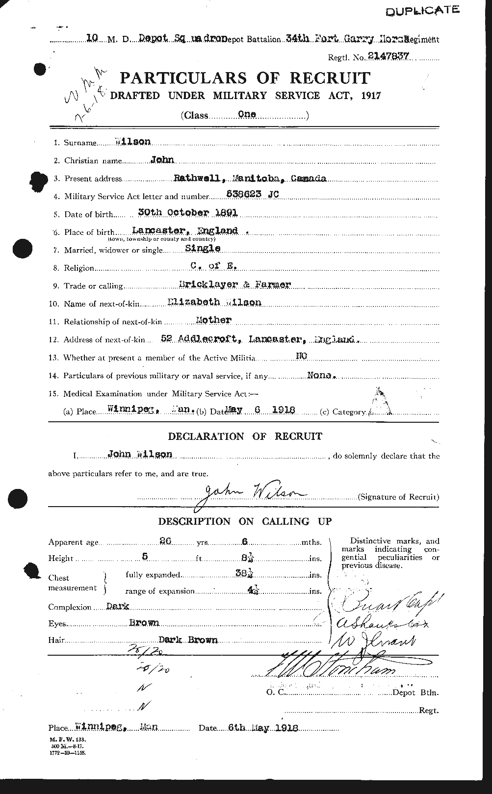Personnel Records of the First World War - CEF 681587a