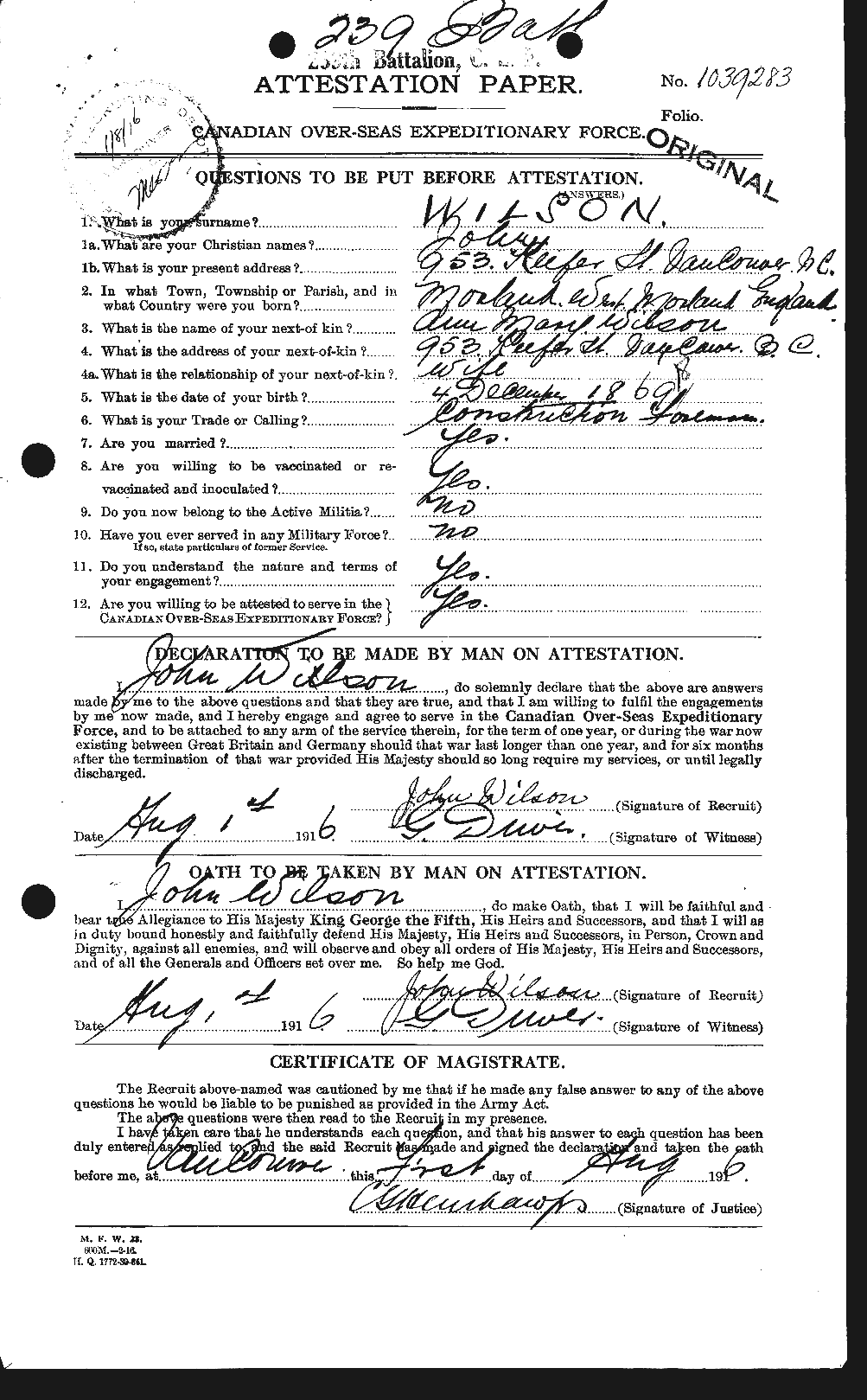 Personnel Records of the First World War - CEF 681599a