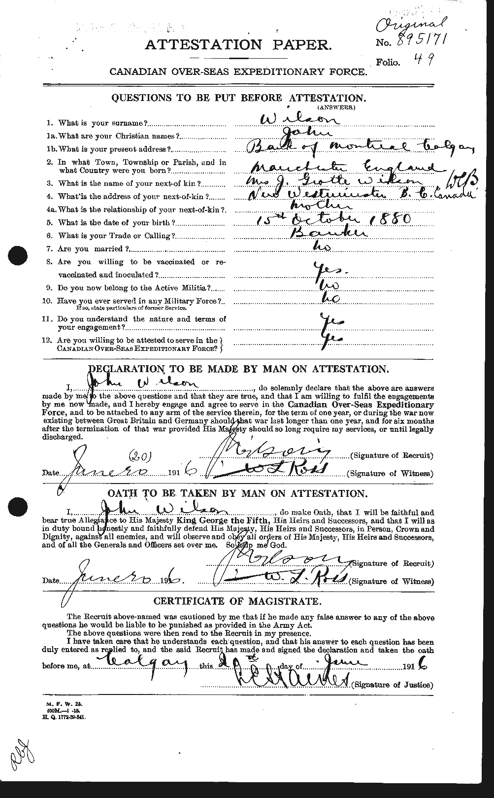 Personnel Records of the First World War - CEF 681606a