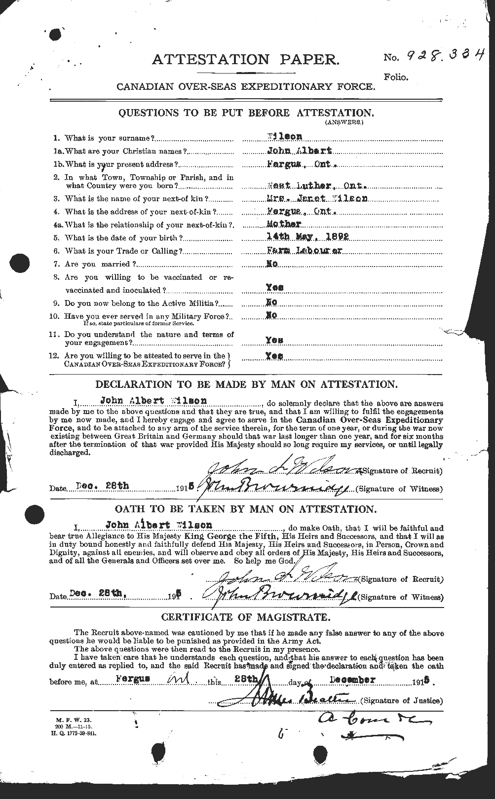 Personnel Records of the First World War - CEF 681645a