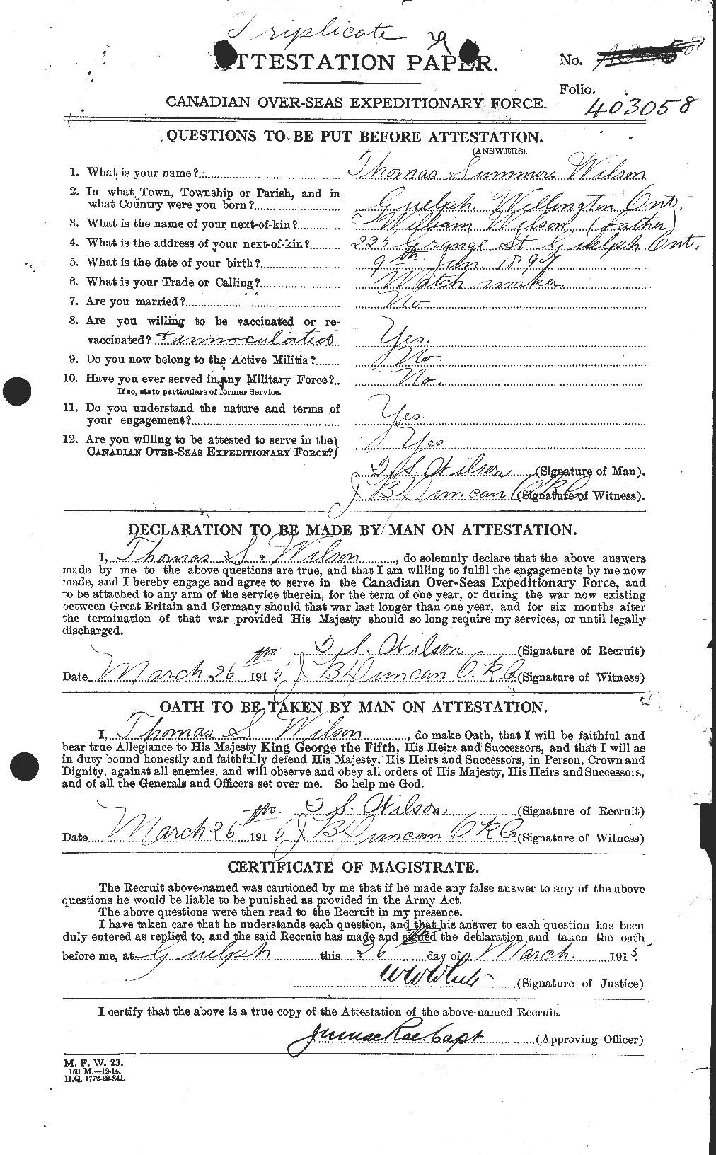 Personnel Records of the First World War - CEF 681687a
