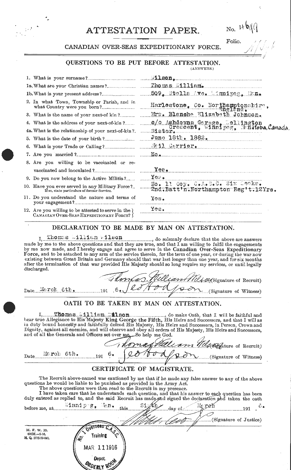 Personnel Records of the First World War - CEF 681695a
