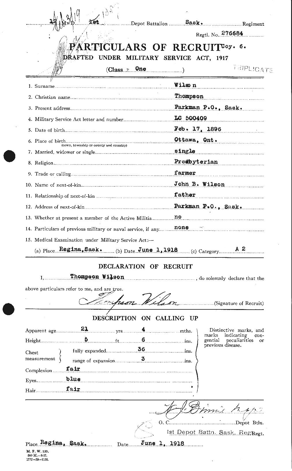 Personnel Records of the First World War - CEF 681701a