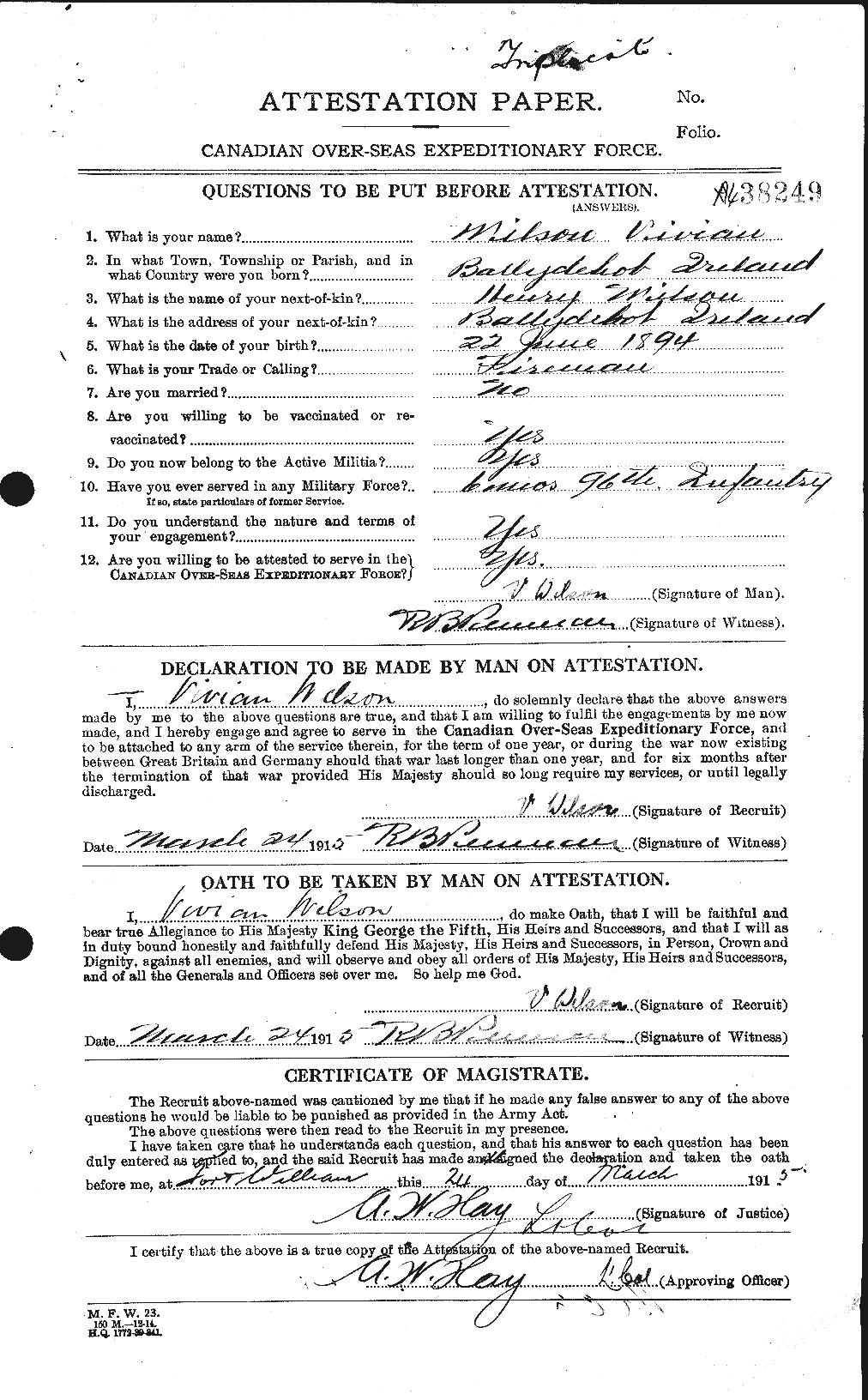 Personnel Records of the First World War - CEF 681717a
