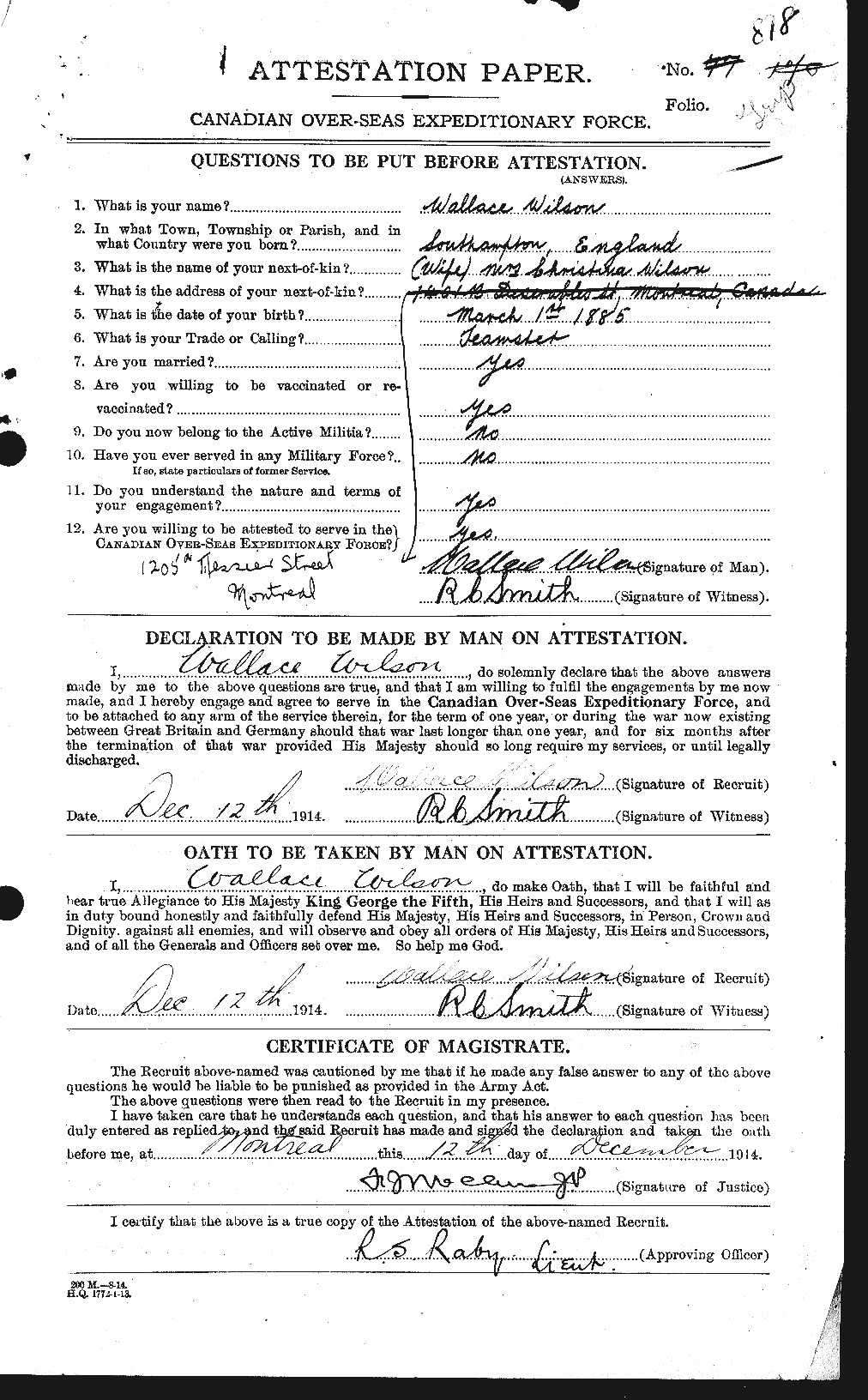 Personnel Records of the First World War - CEF 681720a