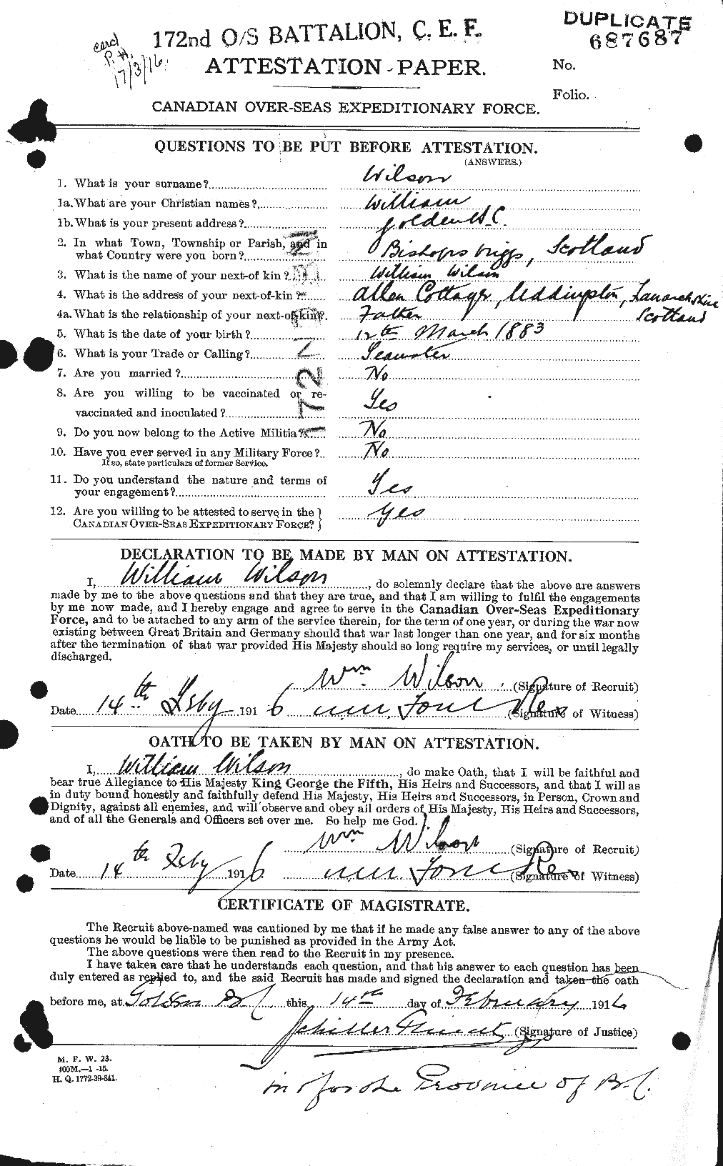 Personnel Records of the First World War - CEF 681854a
