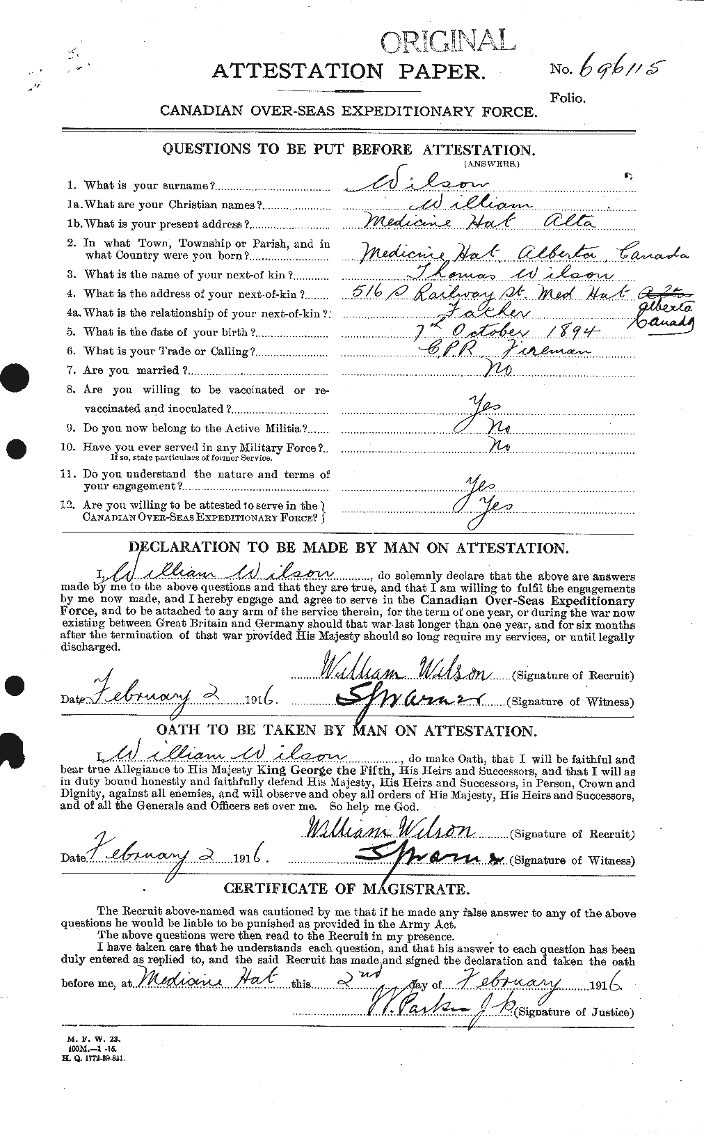 Personnel Records of the First World War - CEF 681865a