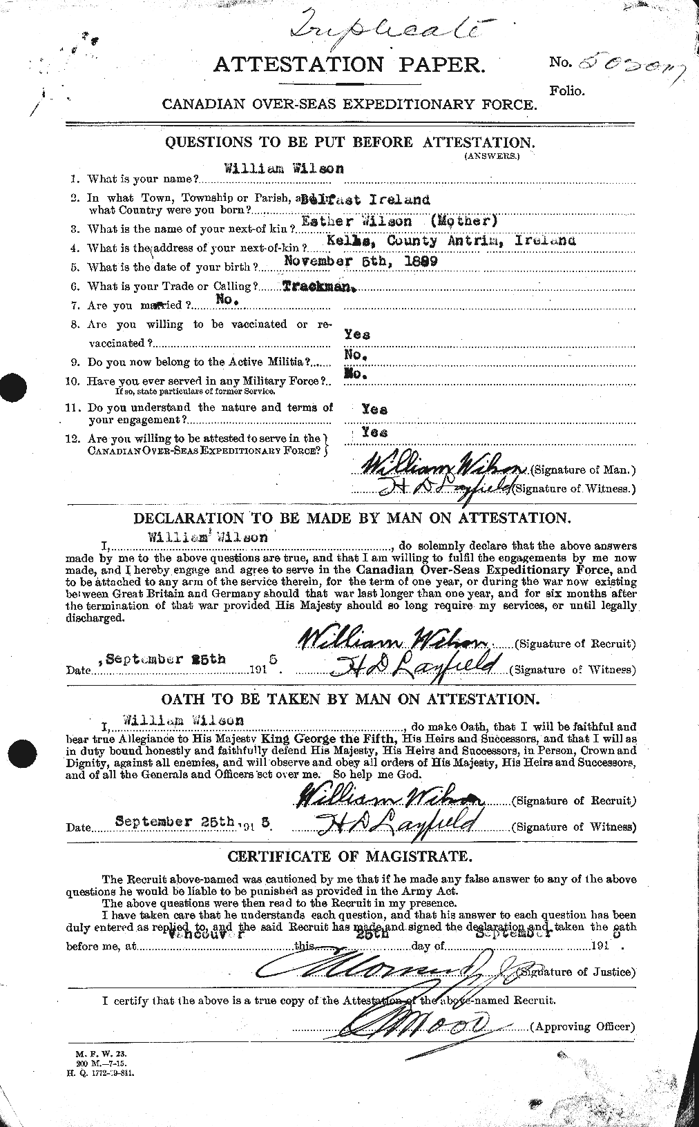 Personnel Records of the First World War - CEF 681895a