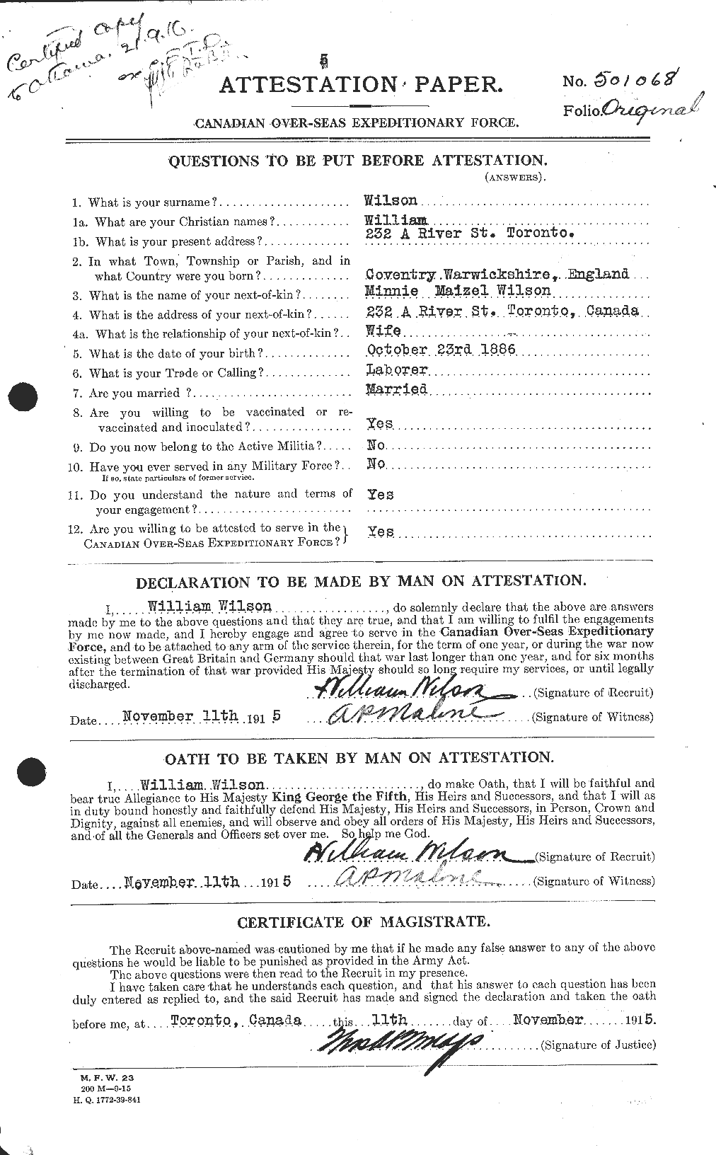 Personnel Records of the First World War - CEF 681908a