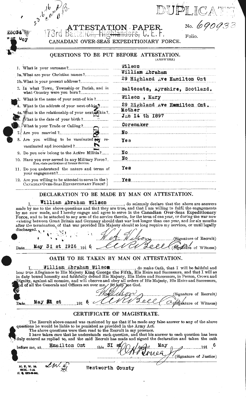 Personnel Records of the First World War - CEF 681920a