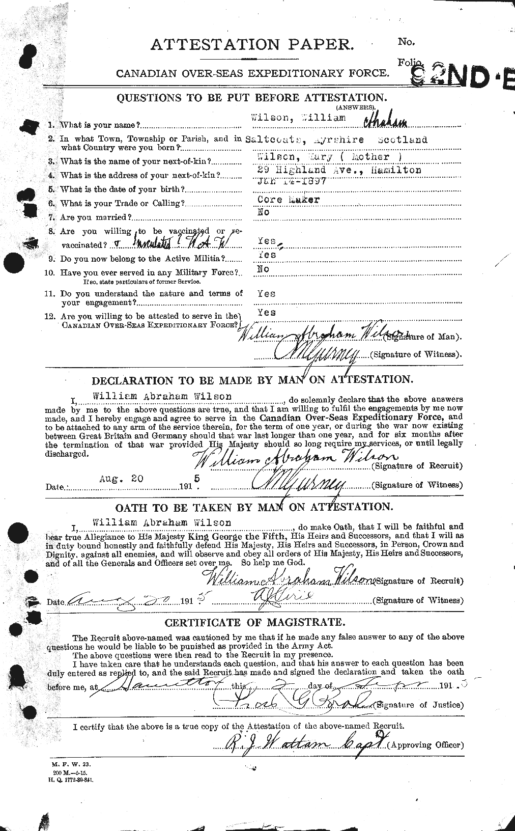 Personnel Records of the First World War - CEF 681921a