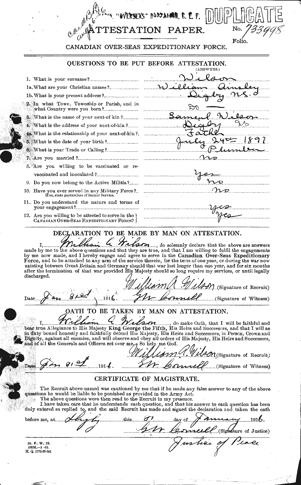 Personnel Records of the First World War - CEF 681922a