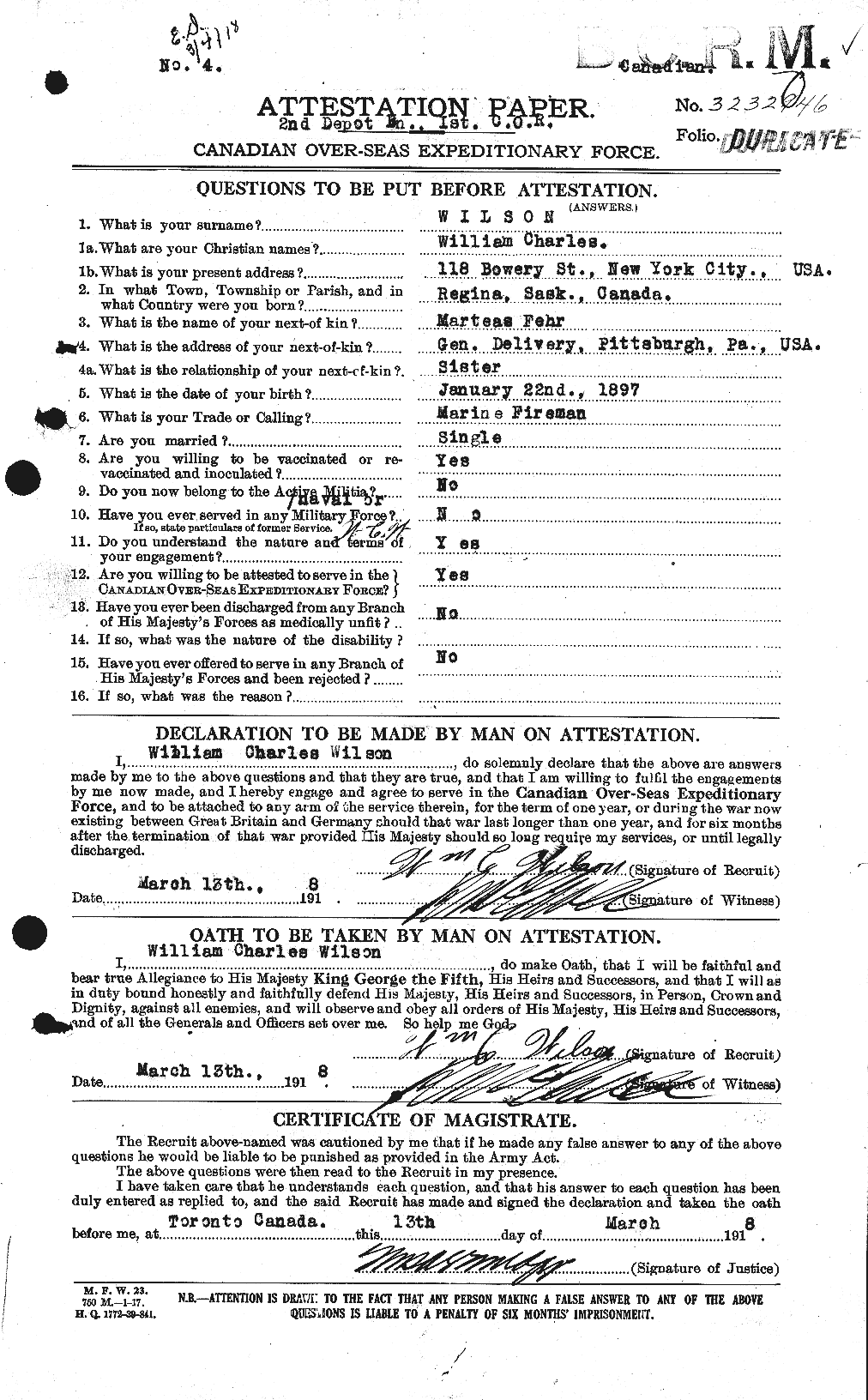 Personnel Records of the First World War - CEF 681950a