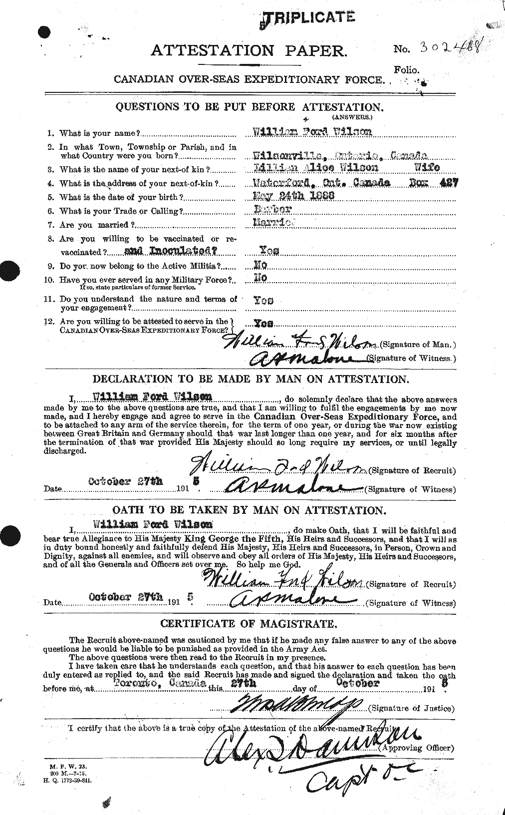 Personnel Records of the First World War - CEF 681989a