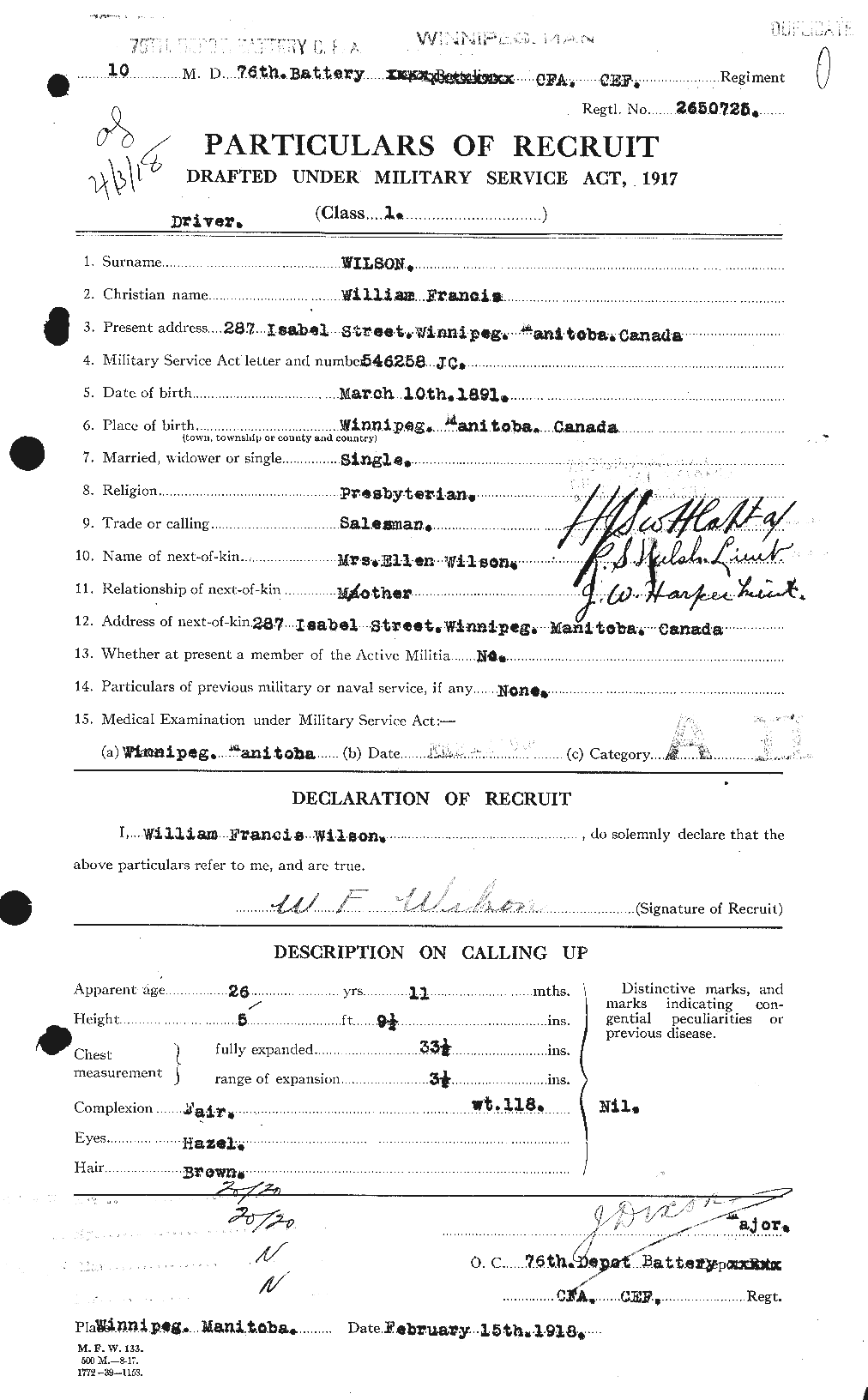 Personnel Records of the First World War - CEF 681993a