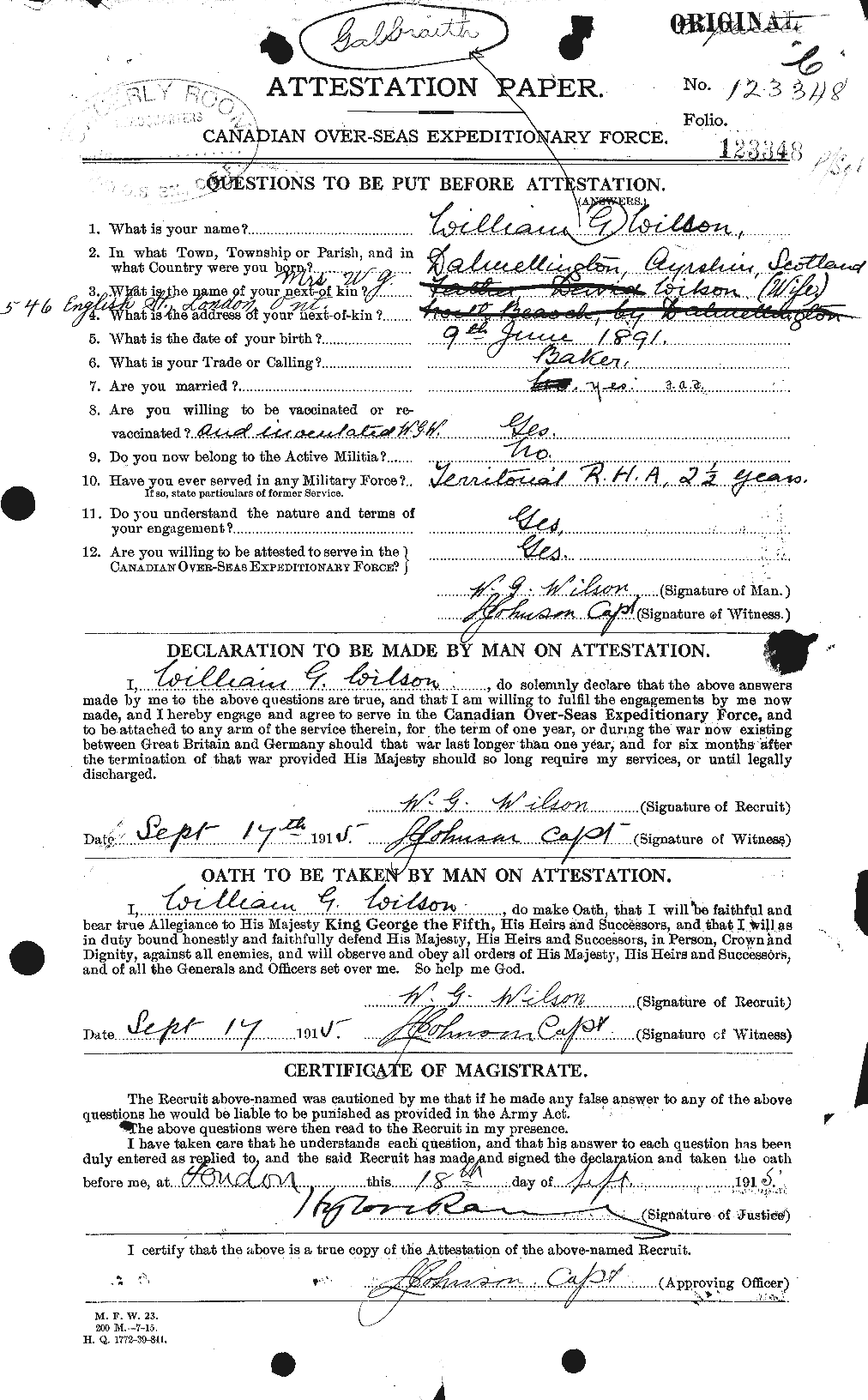 Personnel Records of the First World War - CEF 681997a