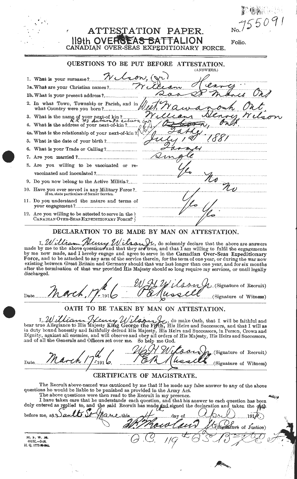 Personnel Records of the First World War - CEF 682025a