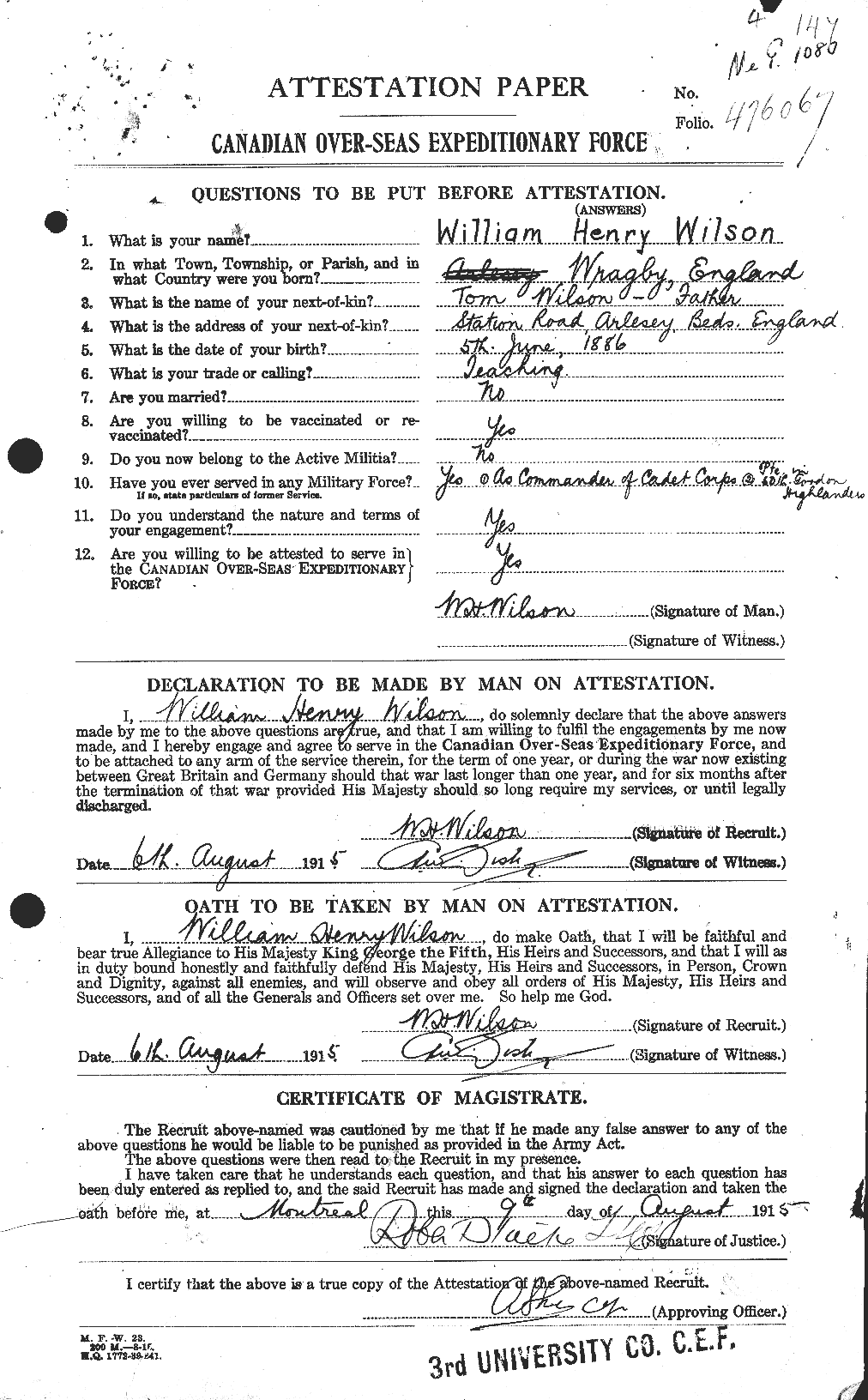 Personnel Records of the First World War - CEF 682028a