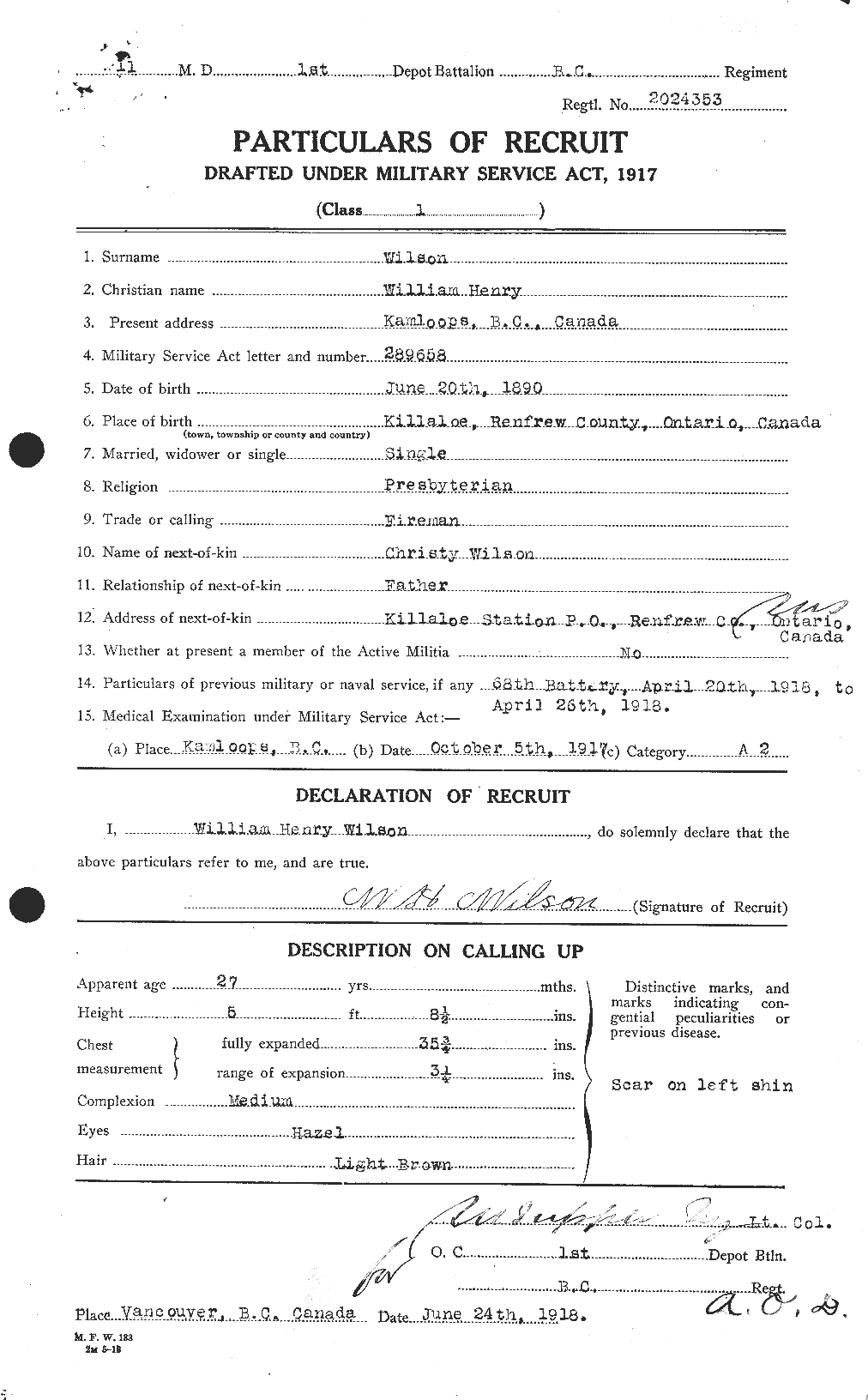 Personnel Records of the First World War - CEF 682032a
