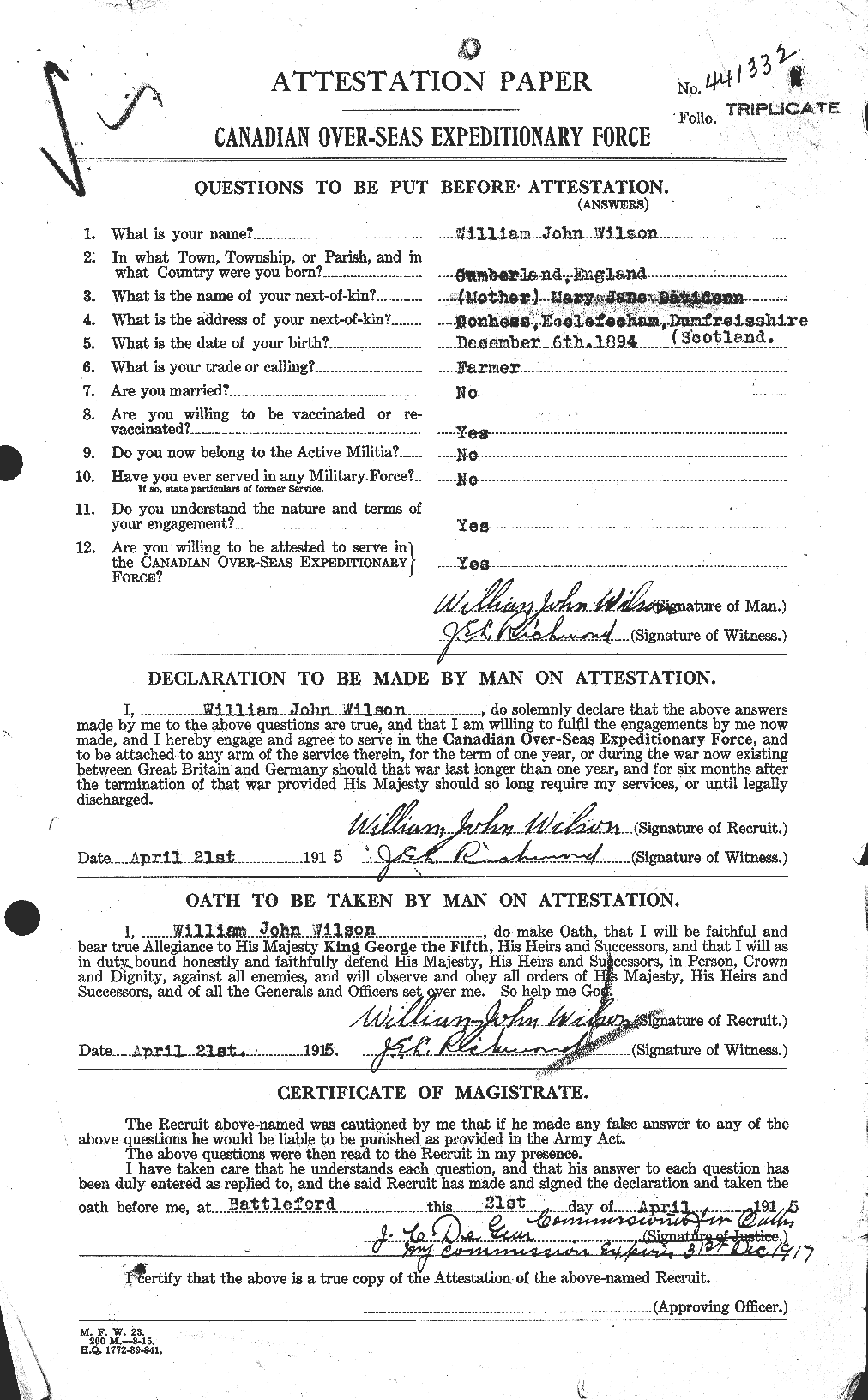 Personnel Records of the First World War - CEF 682063a