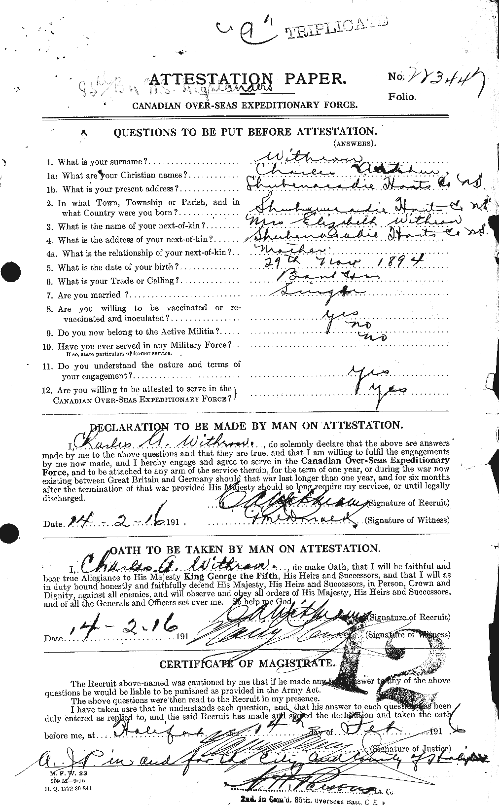 Personnel Records of the First World War - CEF 682087a