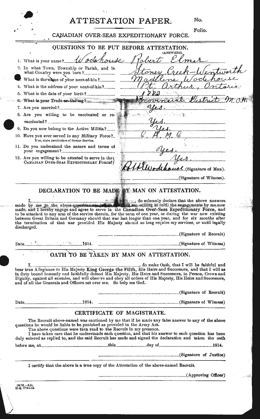 Personnel Records of the First World War - CEF 682209a
