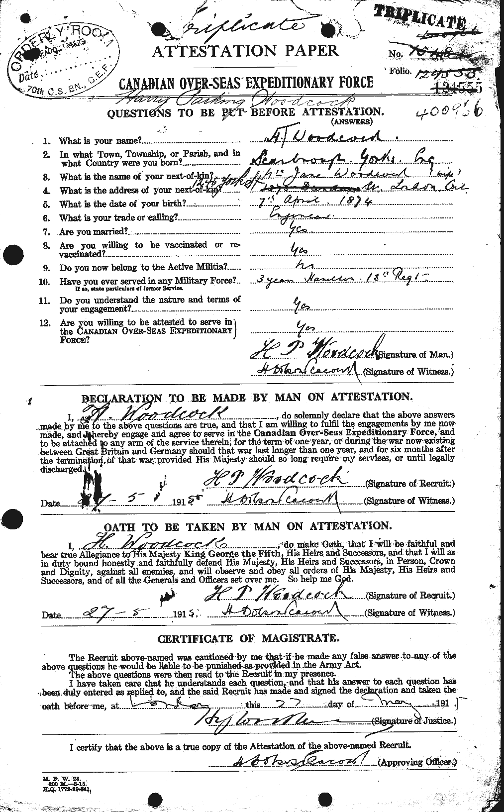 Personnel Records of the First World War - CEF 682796a