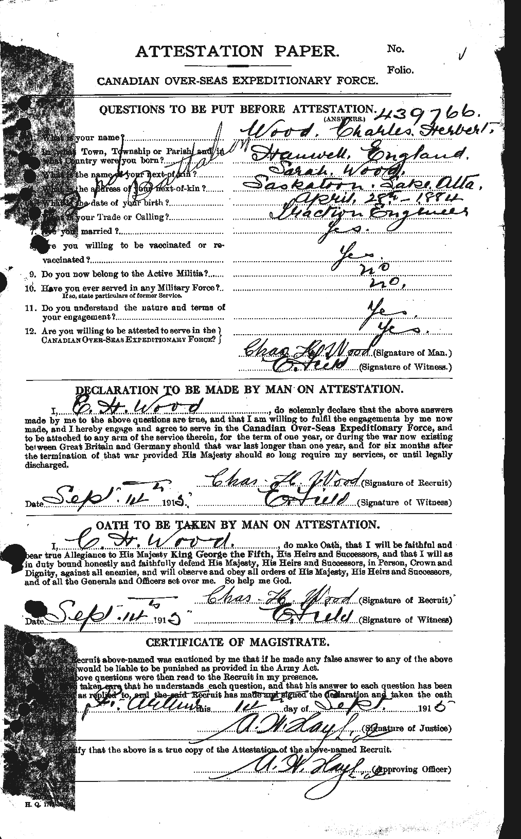 Personnel Records of the First World War - CEF 682896a