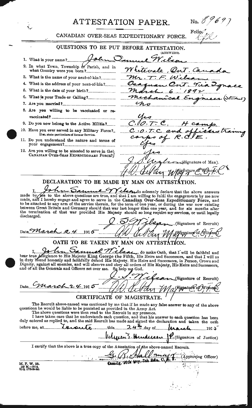 Personnel Records of the First World War - CEF 683381a