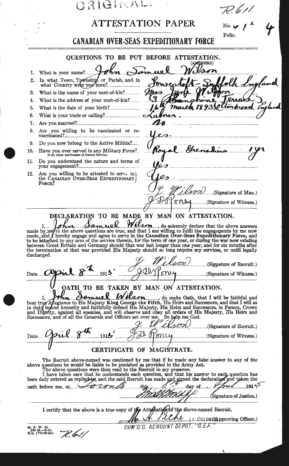Personnel Records of the First World War - CEF 683382a