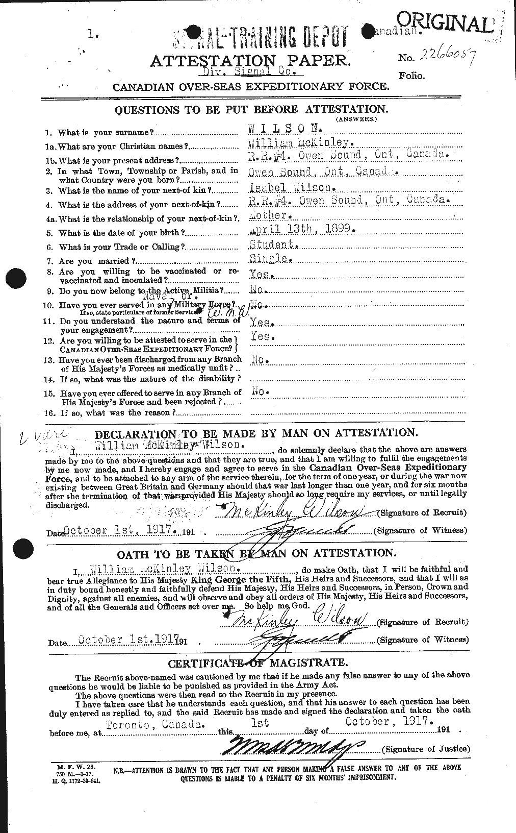 Personnel Records of the First World War - CEF 684075a
