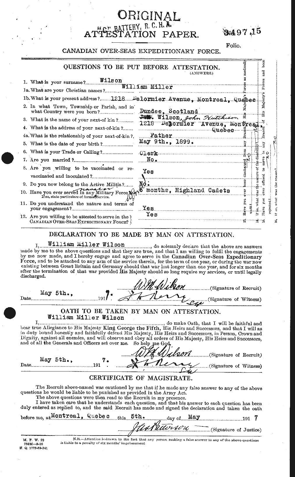 Personnel Records of the First World War - CEF 684079a