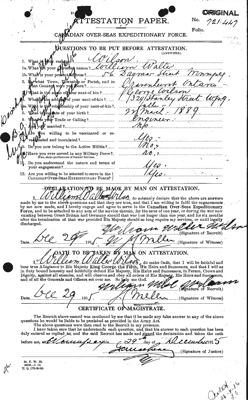 Personnel Records of the First World War - CEF 684117a