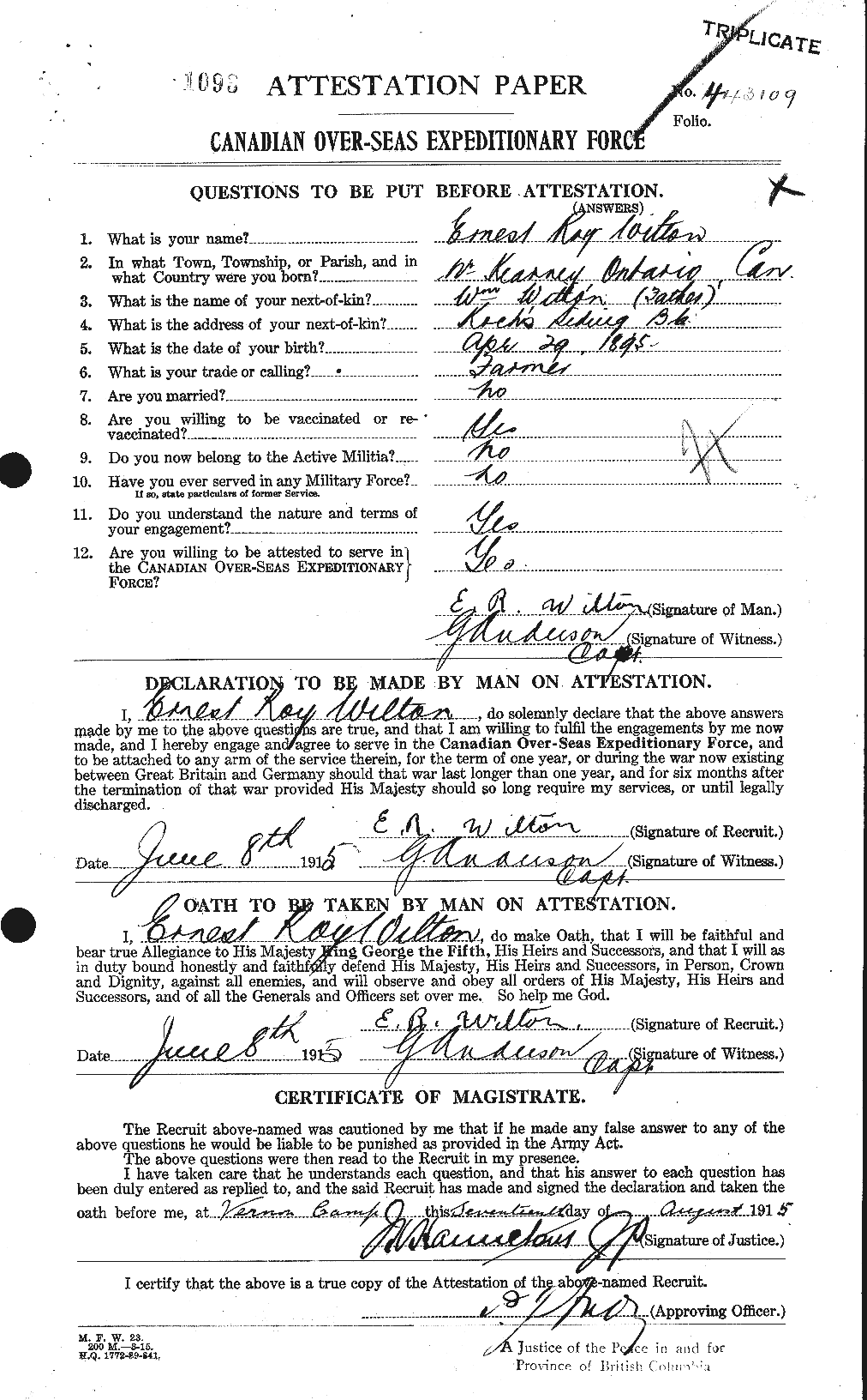 Personnel Records of the First World War - CEF 684148a