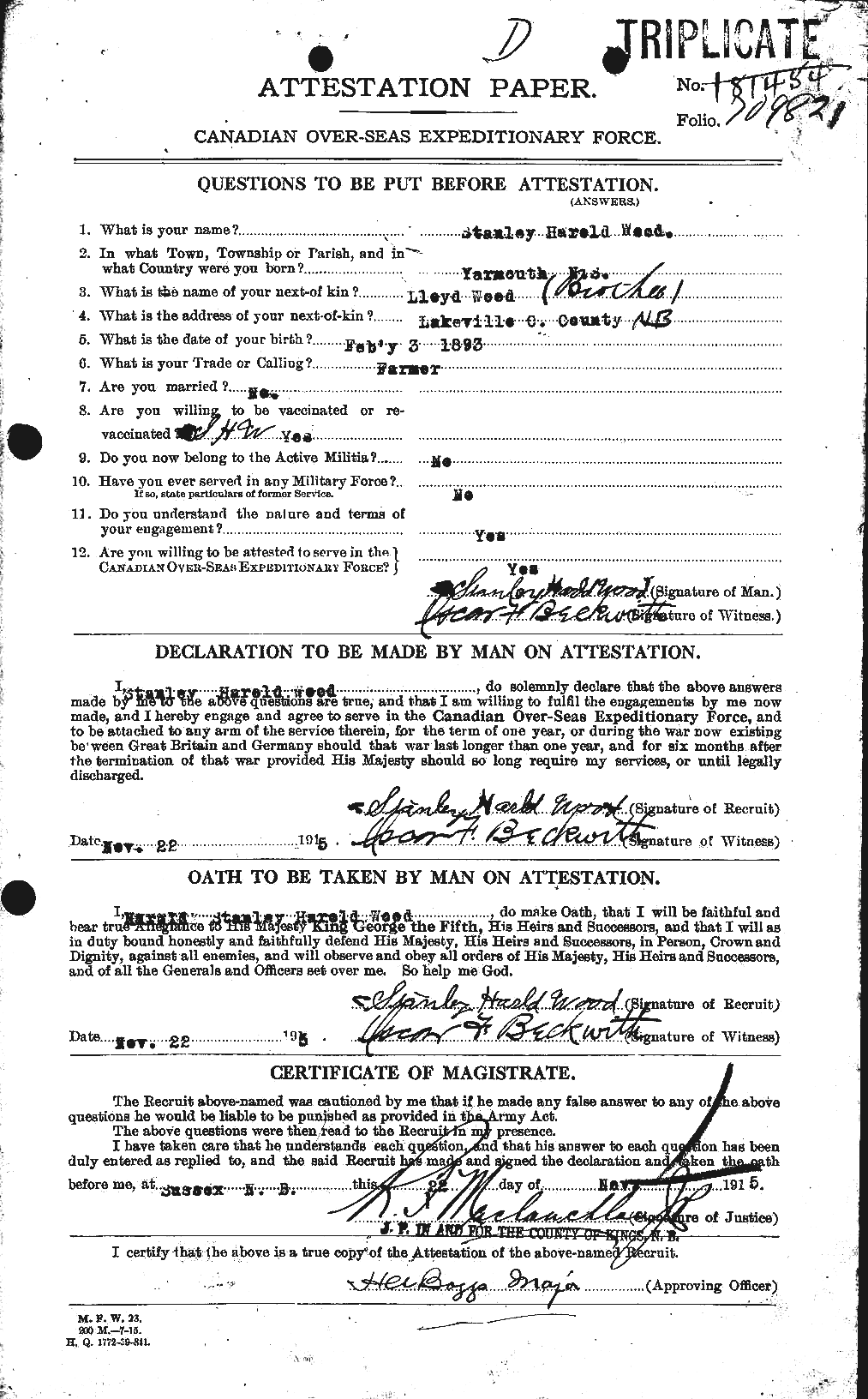 Personnel Records of the First World War - CEF 684824a