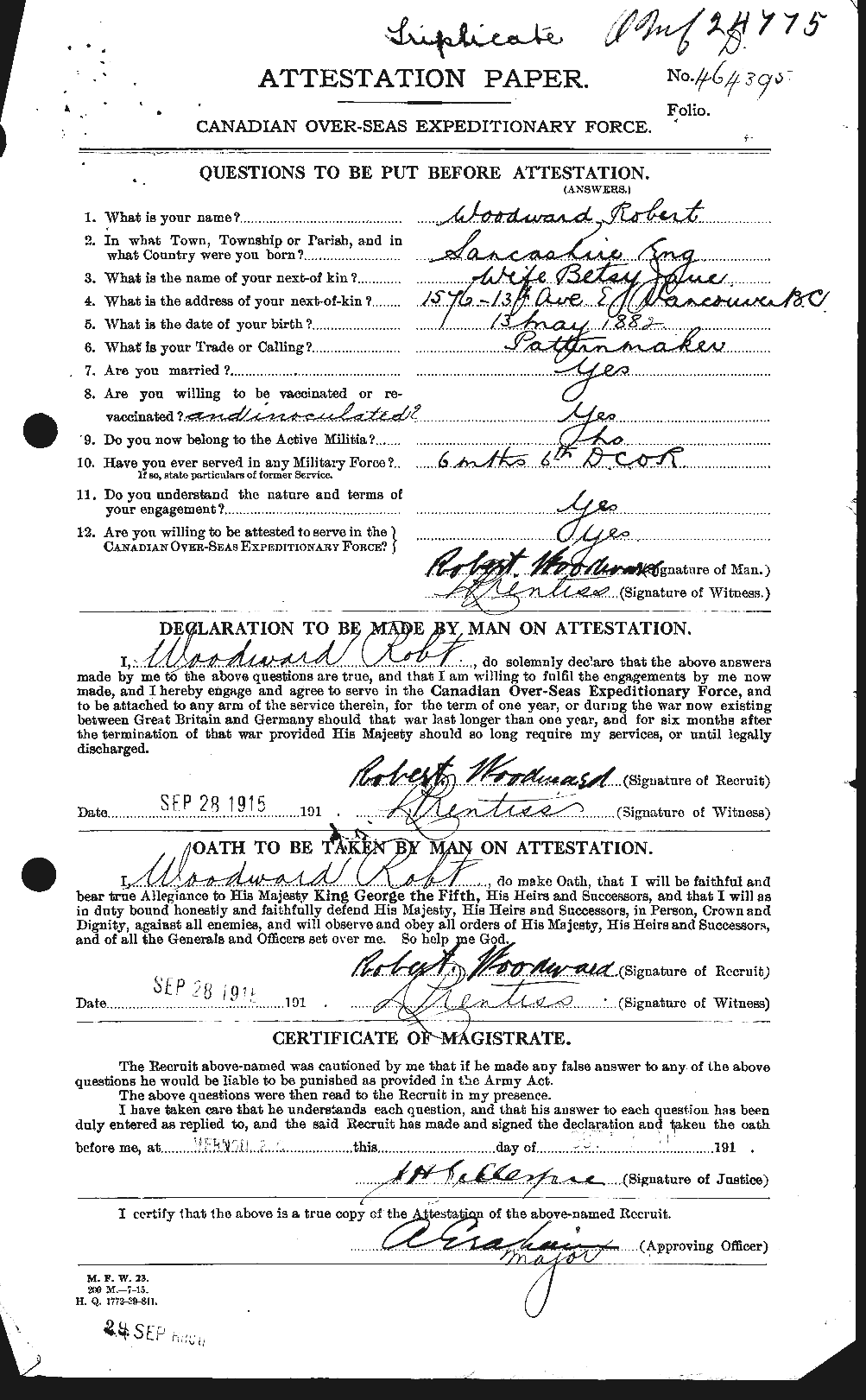 Personnel Records of the First World War - CEF 684866a