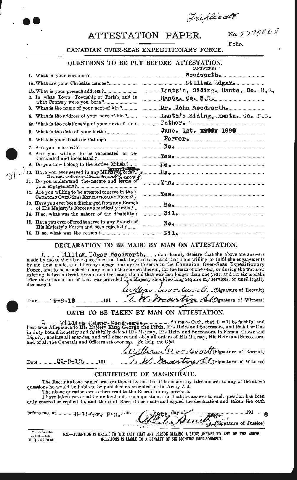 Personnel Records of the First World War - CEF 684953a