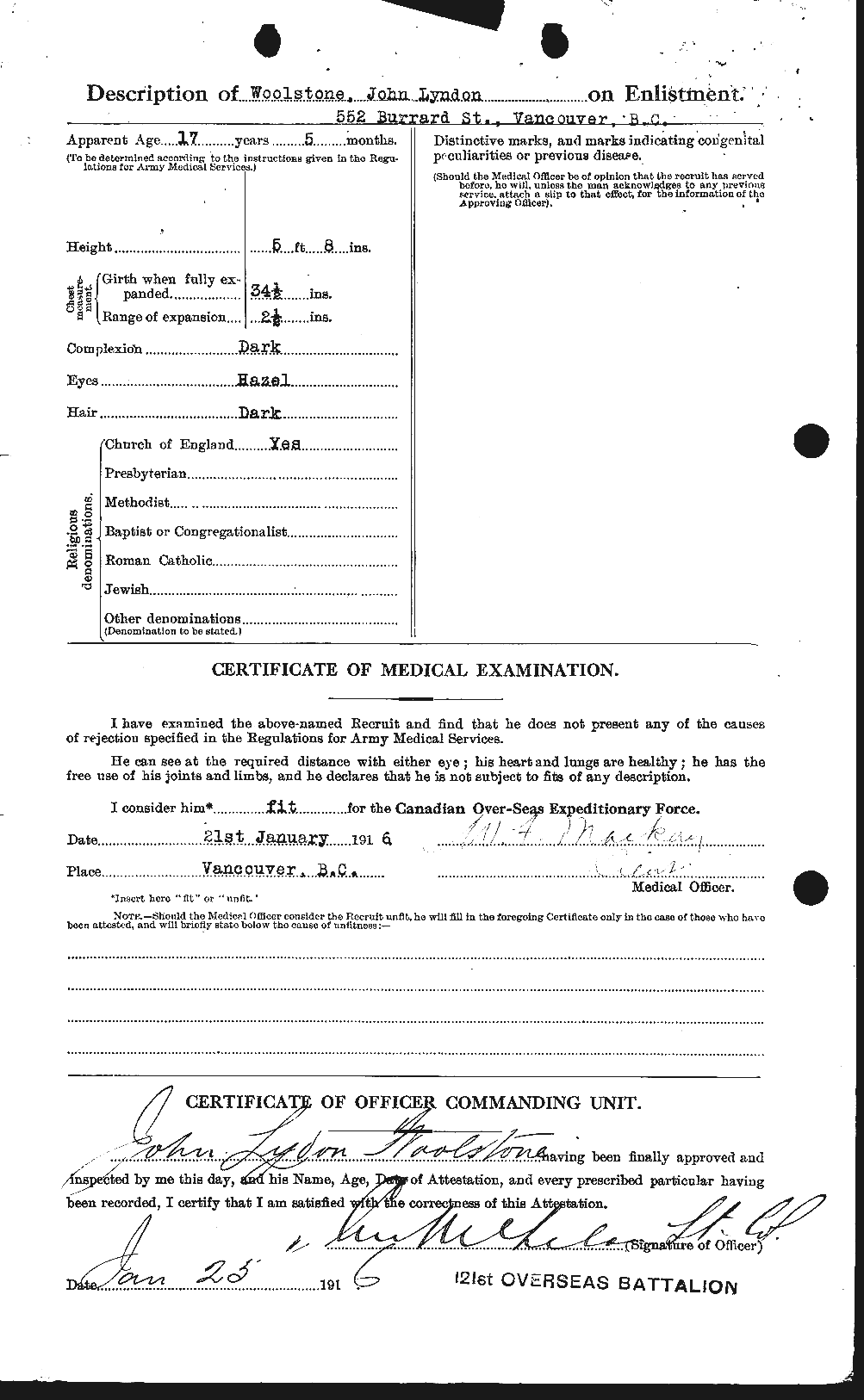 Personnel Records of the First World War - CEF 685266b