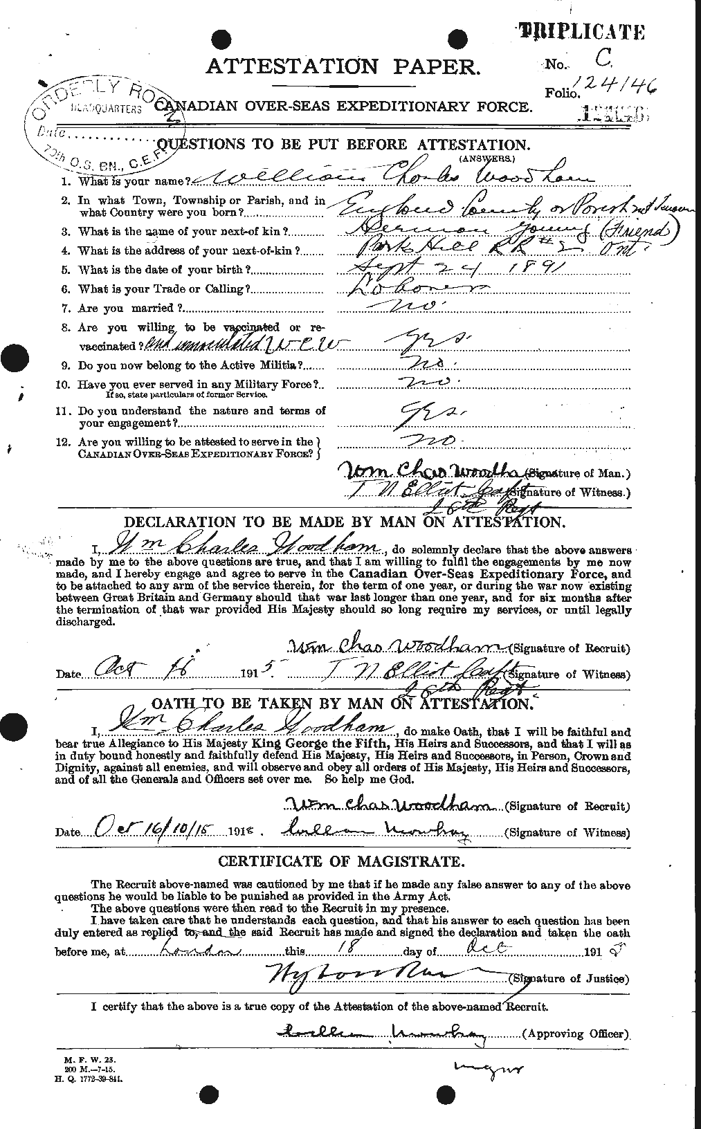 Personnel Records of the First World War - CEF 685348a