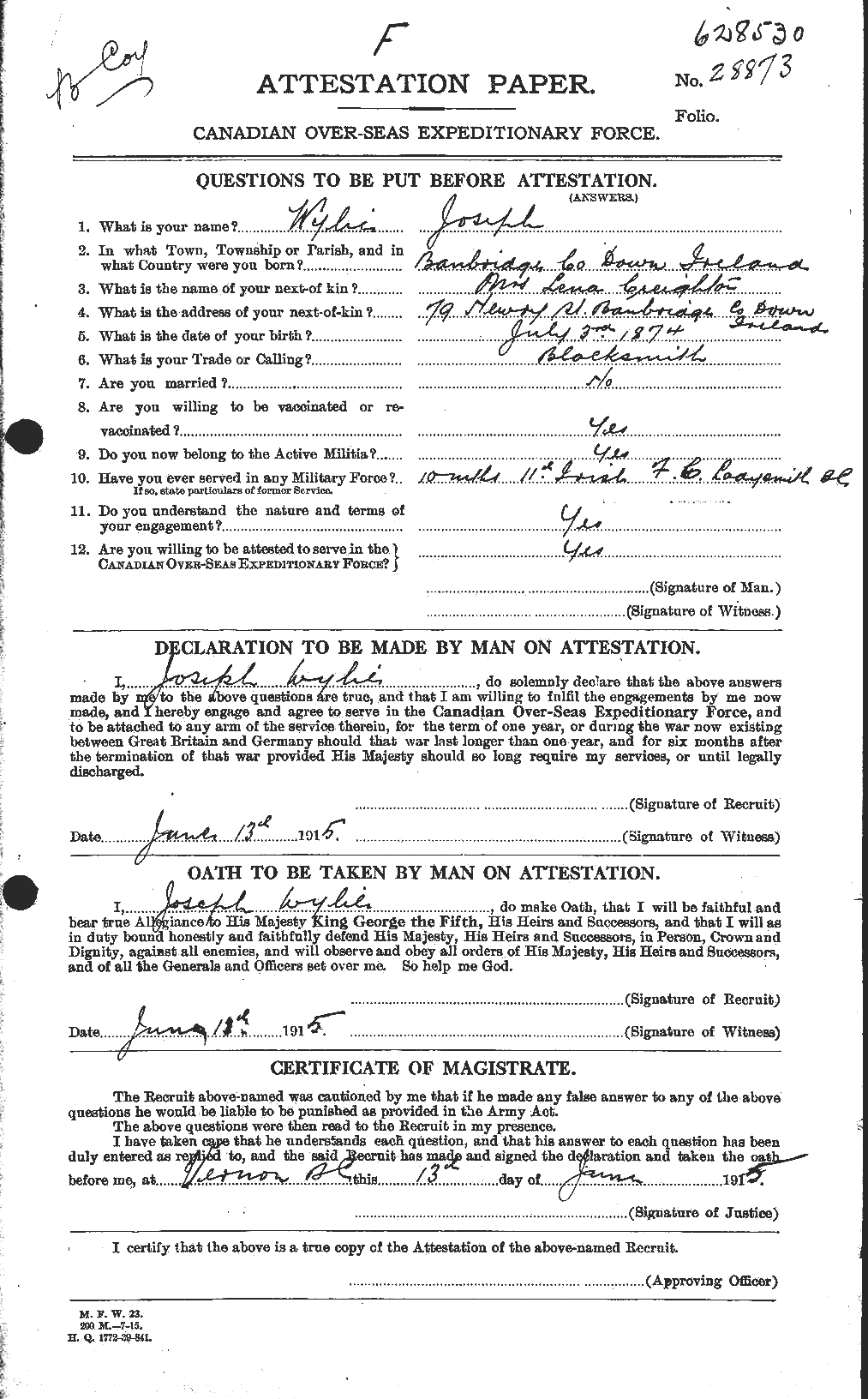 Personnel Records of the First World War - CEF 686744a