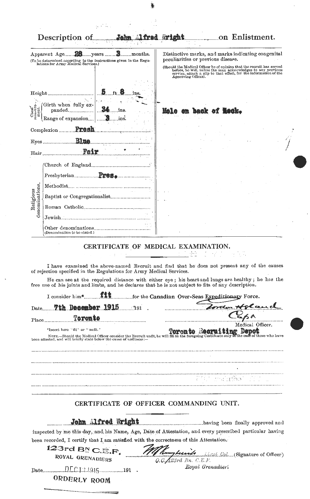 Personnel Records of the First World War - CEF 687079b