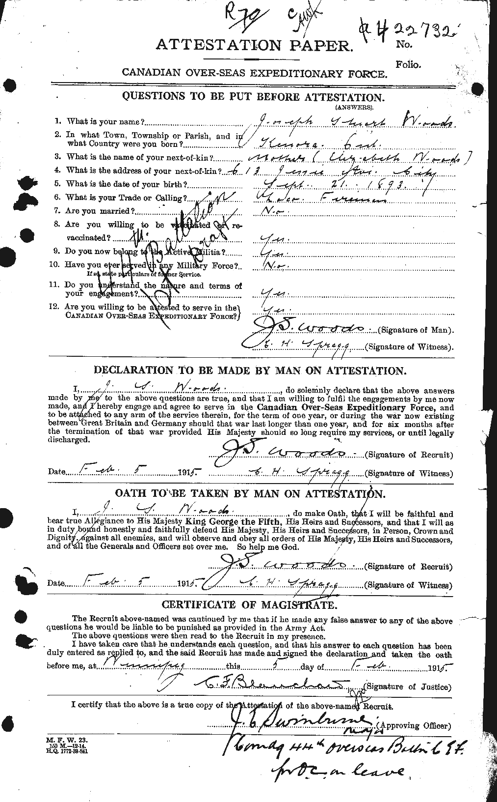 Personnel Records of the First World War - CEF 687910a
