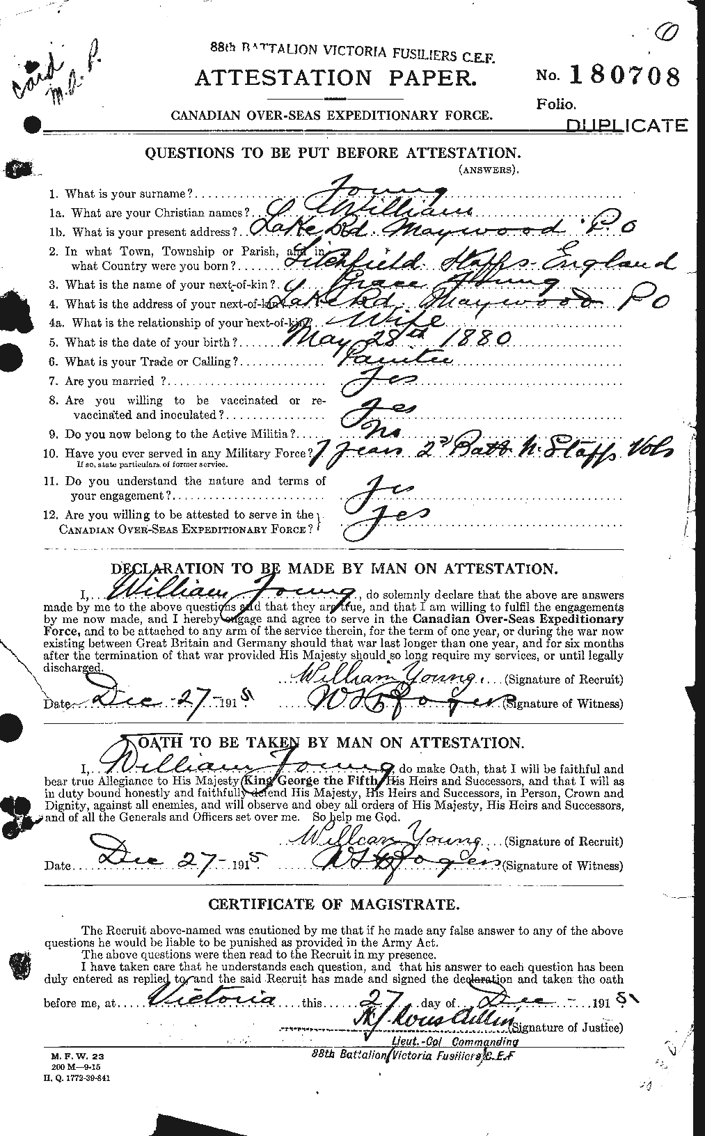Personnel Records of the First World War - CEF 687982a