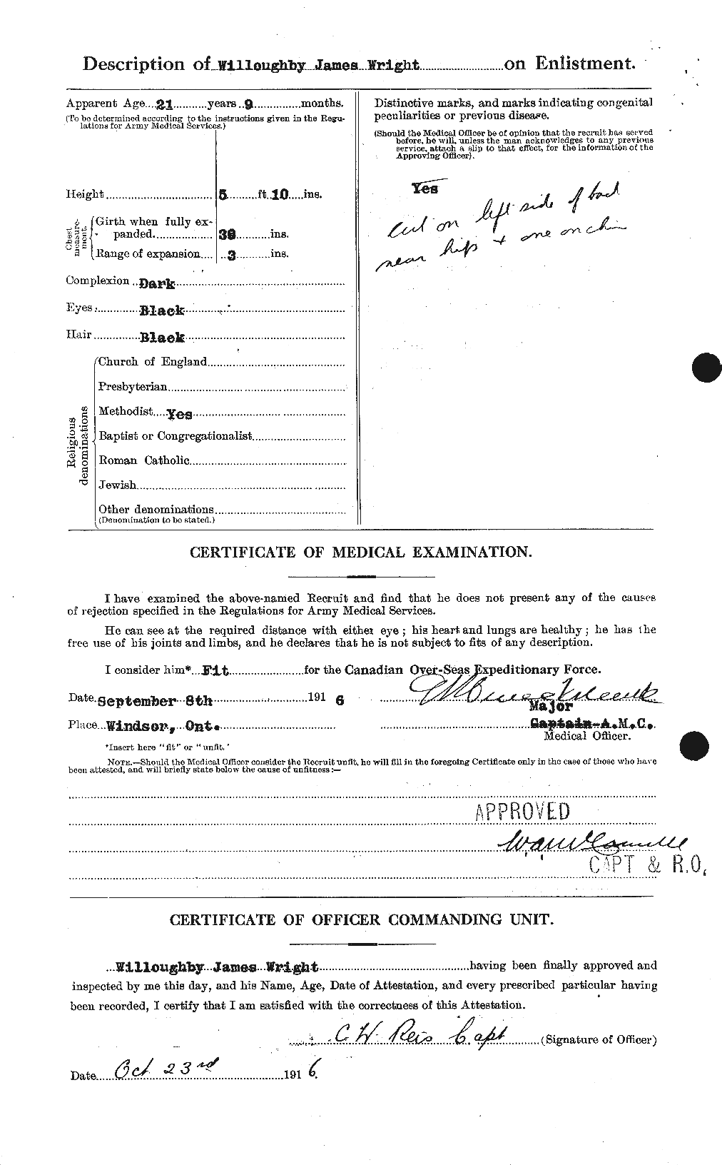 Dossiers du Personnel de la Première Guerre mondiale - CEC 688806b
