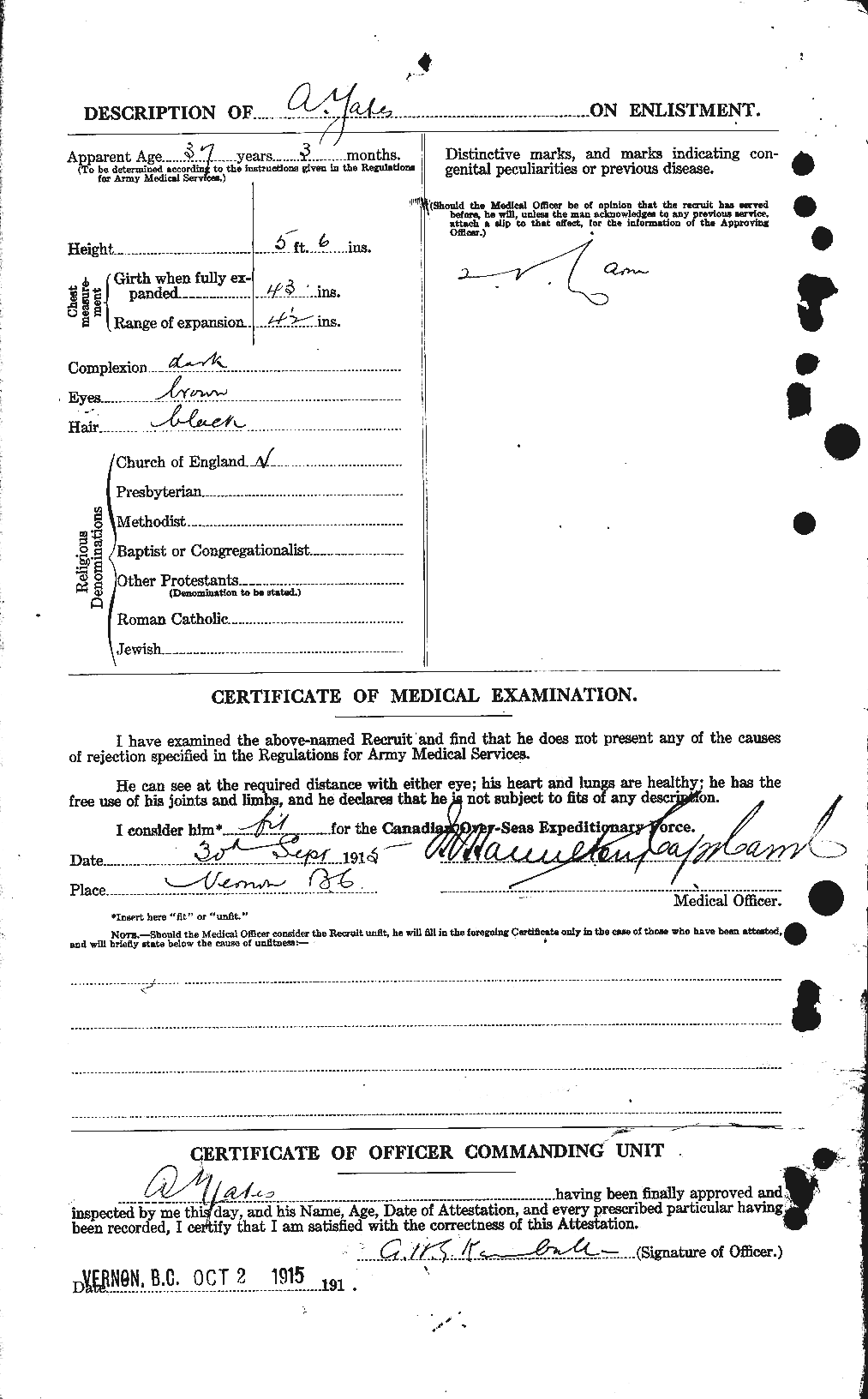 Personnel Records of the First World War - CEF 689626b