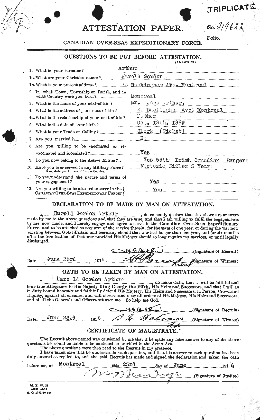 Personnel Records of the First World War - CEF 690900a