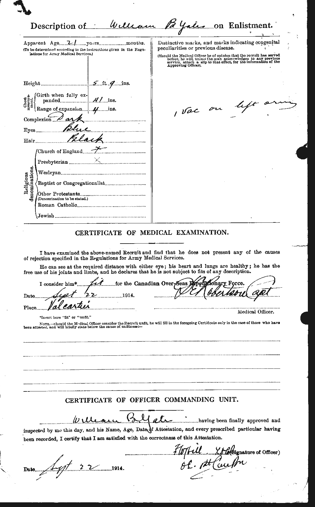 Dossiers du Personnel de la Première Guerre mondiale - CEC 691324b