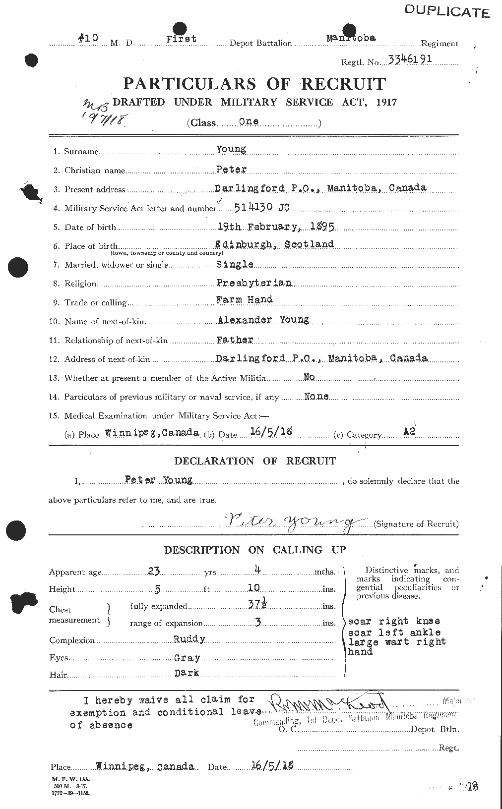 Personnel Records of the First World War - CEF 691973a